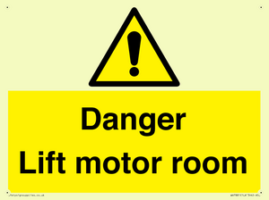 Danger Lift motor room
